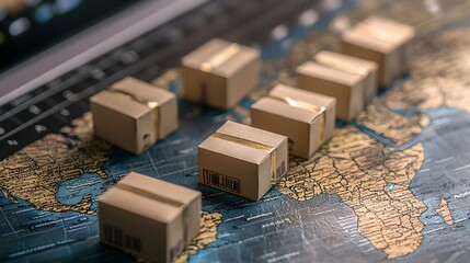 Global Online Marketplace with Return Policy and International Shipping Labels