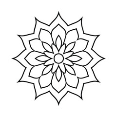 Hand drawn pattern, Mandala Pattern Stencil doodles Mandala template for page decoration cards, 