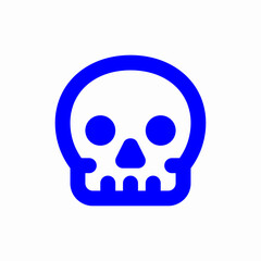 skull head bone icon sign