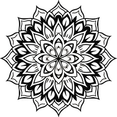 Mandala floral design art vector illustration
