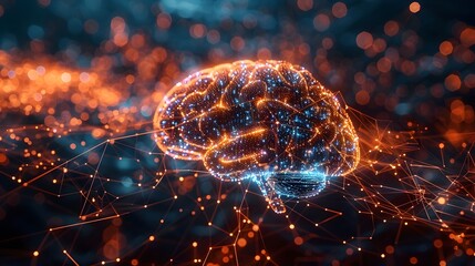 Glowing Neural Network Representing Brain Synaptic Connections and Cognitive Processes