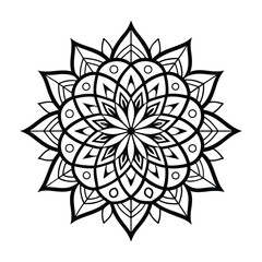 Vector mandala relaxation patterns unique design, Mandala template for page decoration cards, vector illustration of hand drawn mandala,  with floral ornament pattern, 
