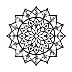 Vector mandala relaxation patterns unique, Round mandala for coloring,