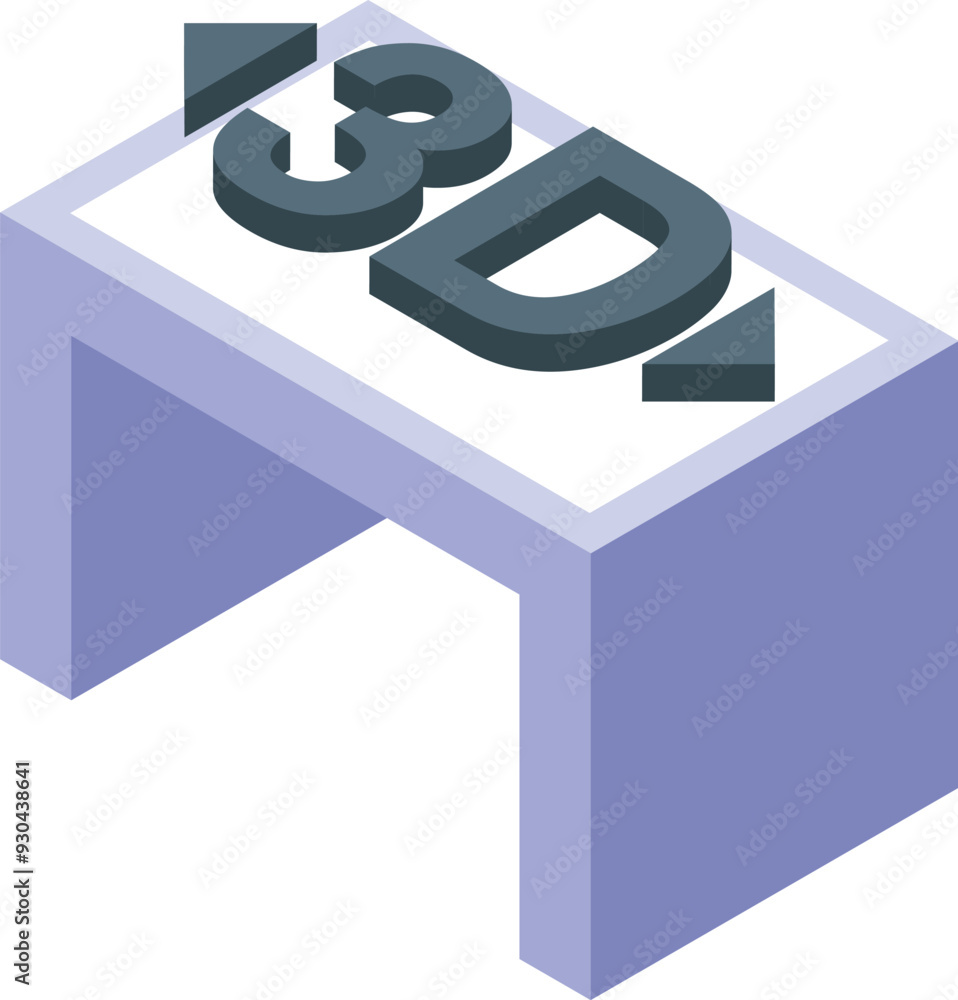 Poster 3d printing showing three dimensional object being created