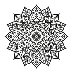 Luxury mandala background with Isolated flower mandala in vector.  floral ornament pattern, mandala design, 