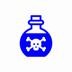 poison bottle flask dangerous icon