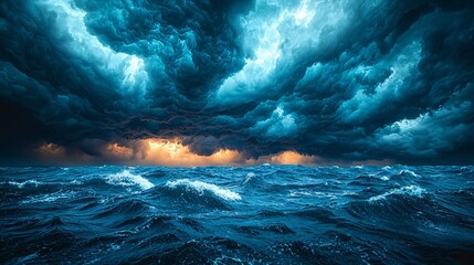 Dramatic clouds, stormy sky
