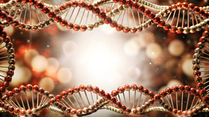 AI Powered Bioinformatics Border Frame Concept: Minimalistic Design with DNA Strands and Data Sequences, Symbolizing Precision in Genetic Research - Photo Stock