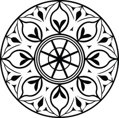 Mandala floral design art vector illustration