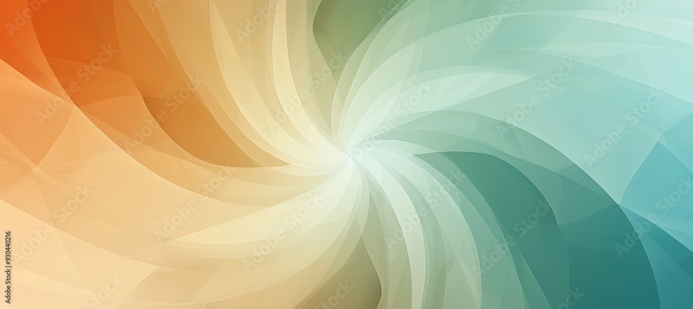 Poster a background with a gradient background and swirling geometric shapes