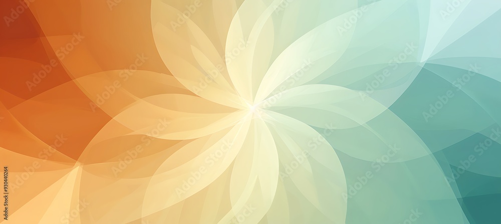 Poster a background with a gradient background and swirling geometric shapes