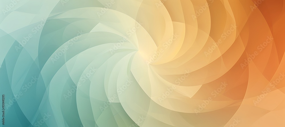 Poster a background with a gradient background and swirling geometric shapes