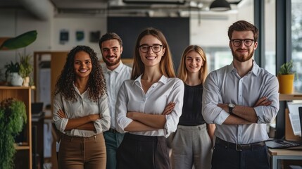 Young Business Team Engaged in Office Meeting