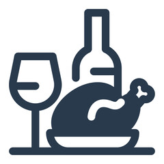 Gourmet Meal with Fine Wine