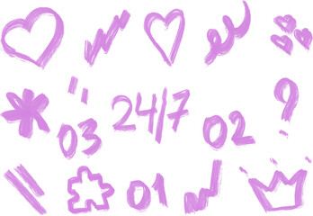 pink brush strokes, marketing presentation, social media post