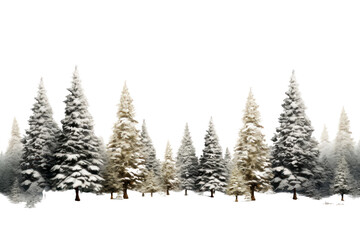 Fototapeta premium Elegance of a Christmas tree in a rainforest, isolated on a white background.