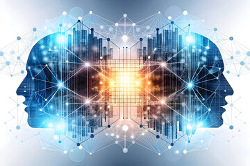 Obraz premium Advanced AI Powered Digital Identity Frame with Biometric Patterns and Data Streams - Innovative Concept for Secure Identity Management and Protection - Photo Stock Design