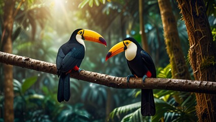 Obraz premium yellow billed toucan