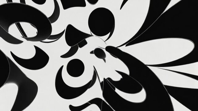 Black and white Minimalist vector with Geometrical Motion Design animation
