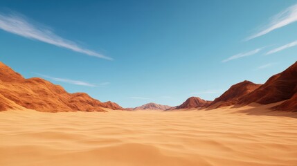 Exploration eye spy, hidden objects in a vast desert landscape, 3D illustration