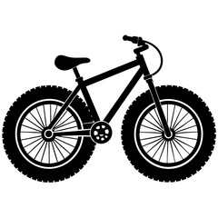 Naklejka premium Minimal fat bike art vector illustration