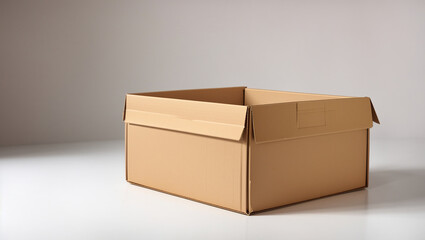 A cardboard box on white background