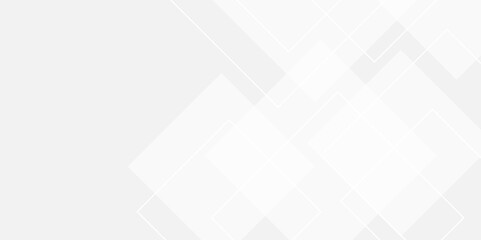 White and gray square banner design. Modern and minimal concept abstract geometric background. Vector abstract elegant with copy space template design.