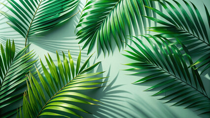 Tropical palm Leaves summer background