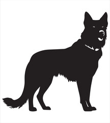 Dog silhouette vector