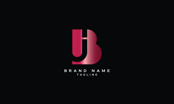 JHB, JBH, HJB, HBJ, BHJ, BJH, HB, BH, Abstract initial monogram letter alphabet logo design