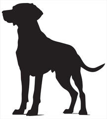 Dog silhouette collection on white background