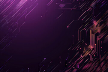 Abstract image of a circuit board with glowing lines and nodes on a pink gradient background. The intricate network of connections creates a modern, tech-inspired visual. Copy space available