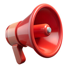 3D rendering megaphone, announcement, On a transparent background
