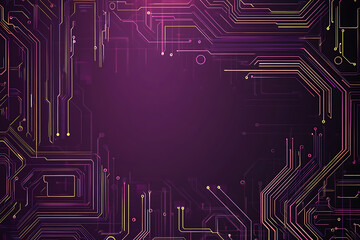 Abstract image of a circuit board with glowing lines and nodes on a pink gradient background. The intricate network of connections creates a modern, tech-inspired visual. Copy space available