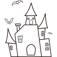 Halloween Scary House Line 
