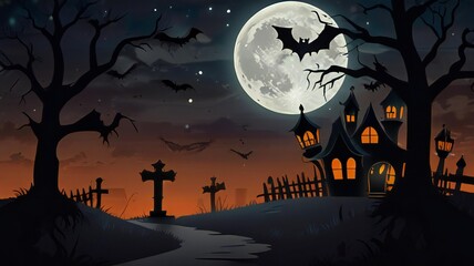 Fototapeta premium halloween night background