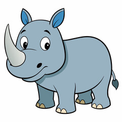 Rhinoceros art vector illustration