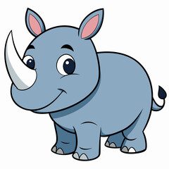 Rhinoceros art vector illustration