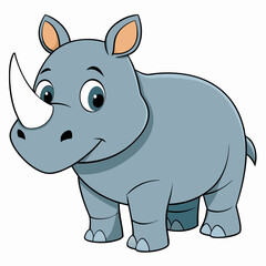 Rhinoceros art vector illustration
