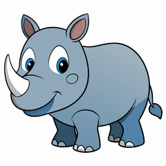 Rhinoceros art vector illustration