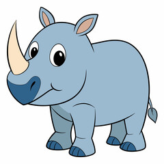 Rhinoceros art vector illustration