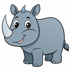 Rhinoceros art vector illustration