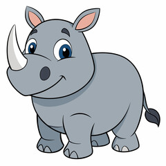 Rhinoceros art vector illustration