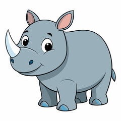 Rhinoceros art vector illustration