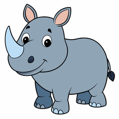 Rhinoceros art vector illustration