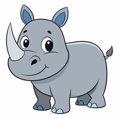 Rhinoceros art vector illustration