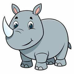 Rhinoceros art vector illustration