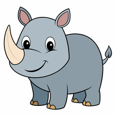 Rhinoceros art vector illustration