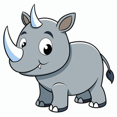 Rhinoceros art vector illustration
