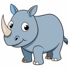 Rhinoceros art vector illustration
